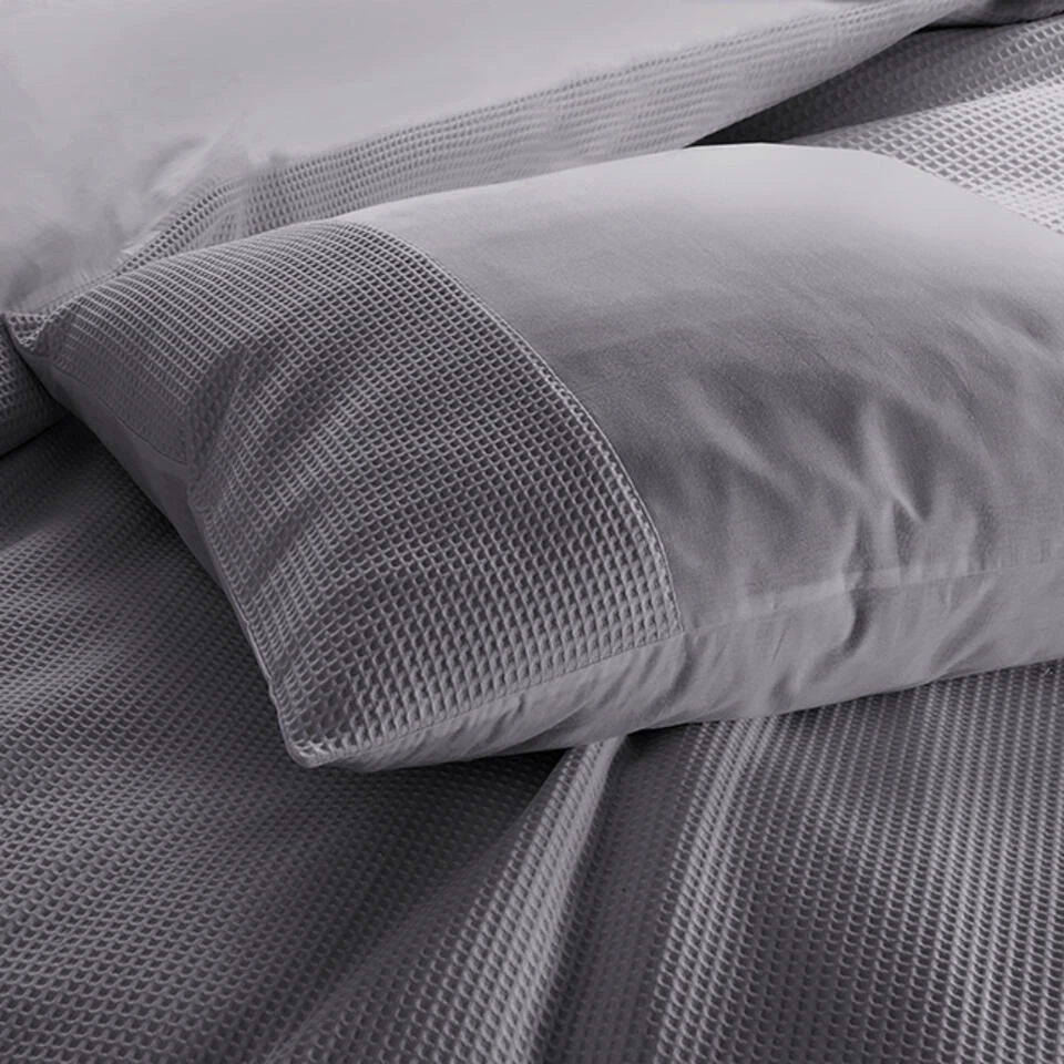 Zavelo DeLuxe Waffle Dekbedovertrek Antraciet-Lits-jumeaux (240 X 200/220 Cm) 10 Zavelo DeLuxe Waffle Dekbedovertrek Antraciet-Lits-jumeaux (240 X 200/220 Cm) - Afbeelding 8