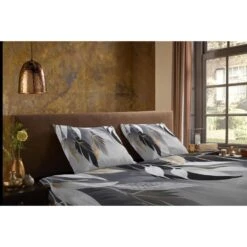 Pure Dekbedovertrek "bladeren" - Grijs - (200x200/220 Cm) - Microfiber -Winkel Voor Premium Beddengoed 9e9341715a7f4f48b409016b0b5e1c0a