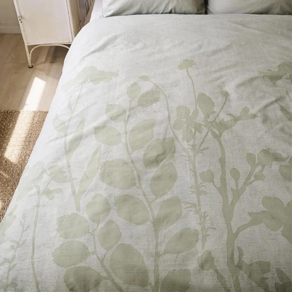 Ariadne At Home Plant Dekbedovertrek - Licht Groen-1-persoons (140... 4 Ariadne At Home Plant Dekbedovertrek - Licht Groen-1-persoons (140... - Afbeelding 2