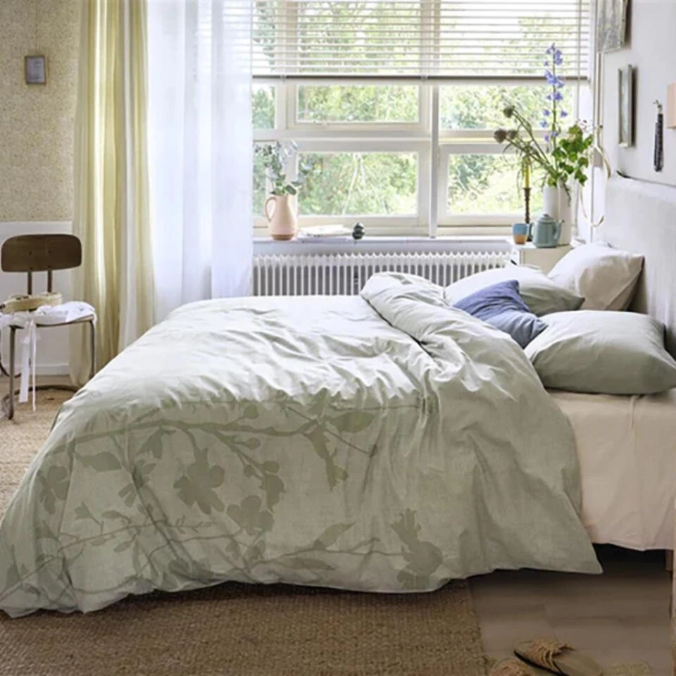 Ariadne At Home Plant Dekbedovertrek - Licht Groen-1-persoons (140... 5 Ariadne At Home Plant Dekbedovertrek - Licht Groen-1-persoons (140... - Afbeelding 3