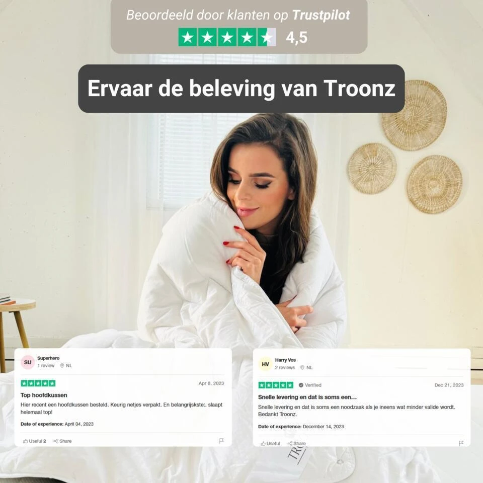 Troonz Hoofdkussen Two - Comfortabel En Ademend 5 Troonz Hoofdkussen Two - Comfortabel En Ademend - Afbeelding 3