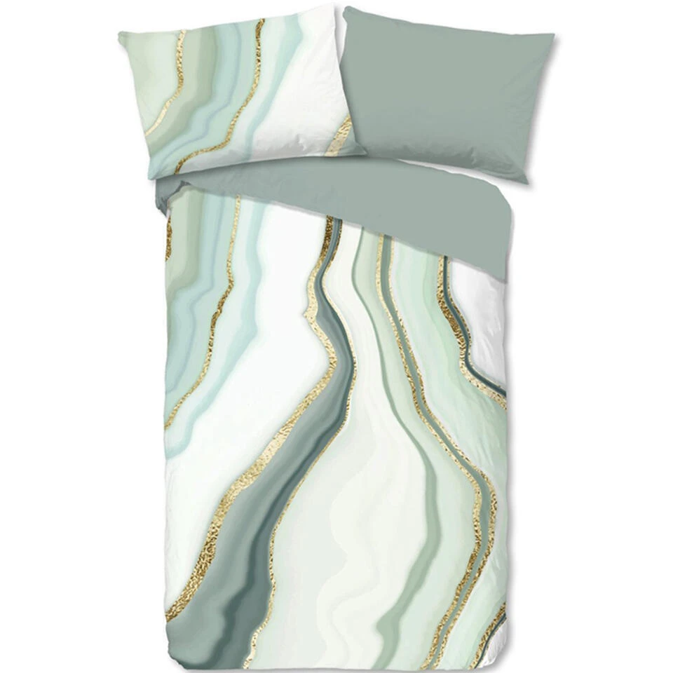 Good Morning Marble Glow Dekbedovertrek Jade-2-persoons (200 X 200/220 Cm) 7 Good Morning Marble Glow Dekbedovertrek Jade-2-persoons (200 X 200/220 Cm) - Afbeelding 5