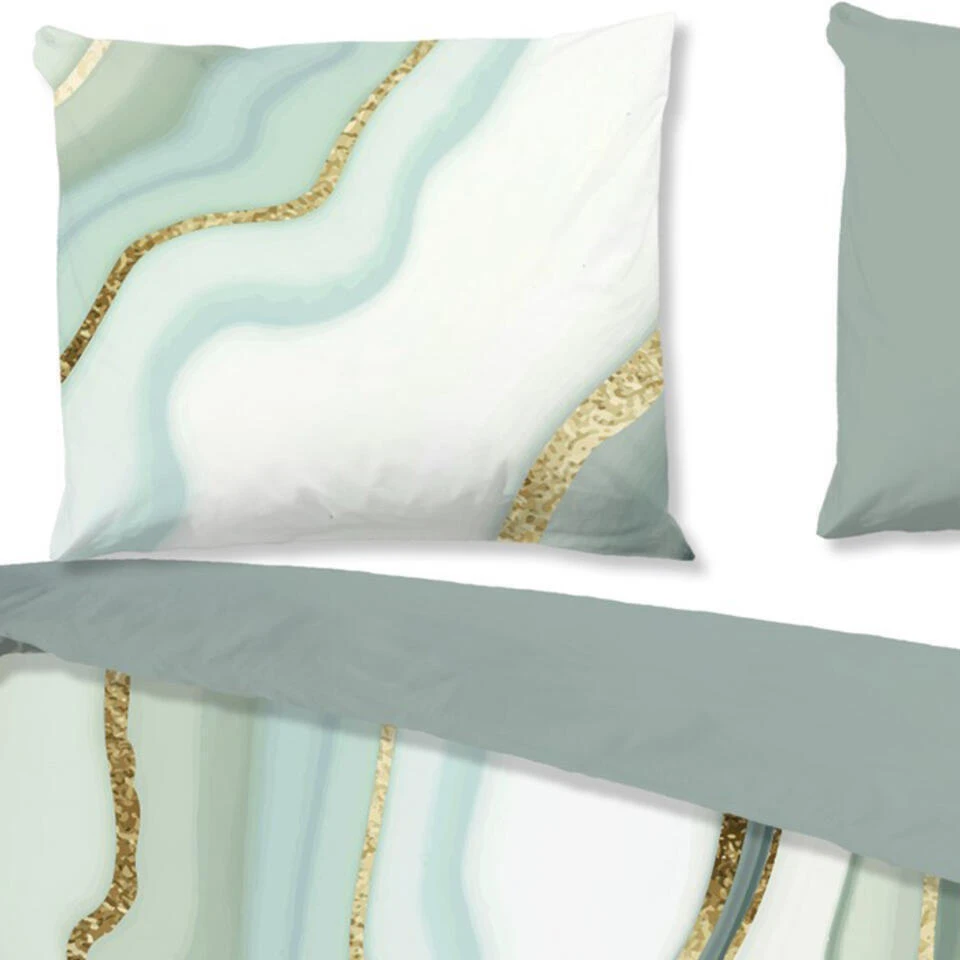 Good Morning Marble Glow Dekbedovertrek Jade-2-persoons (200 X 200/220 Cm) 4 Good Morning Marble Glow Dekbedovertrek Jade-2-persoons (200 X 200/220 Cm) - Afbeelding 2