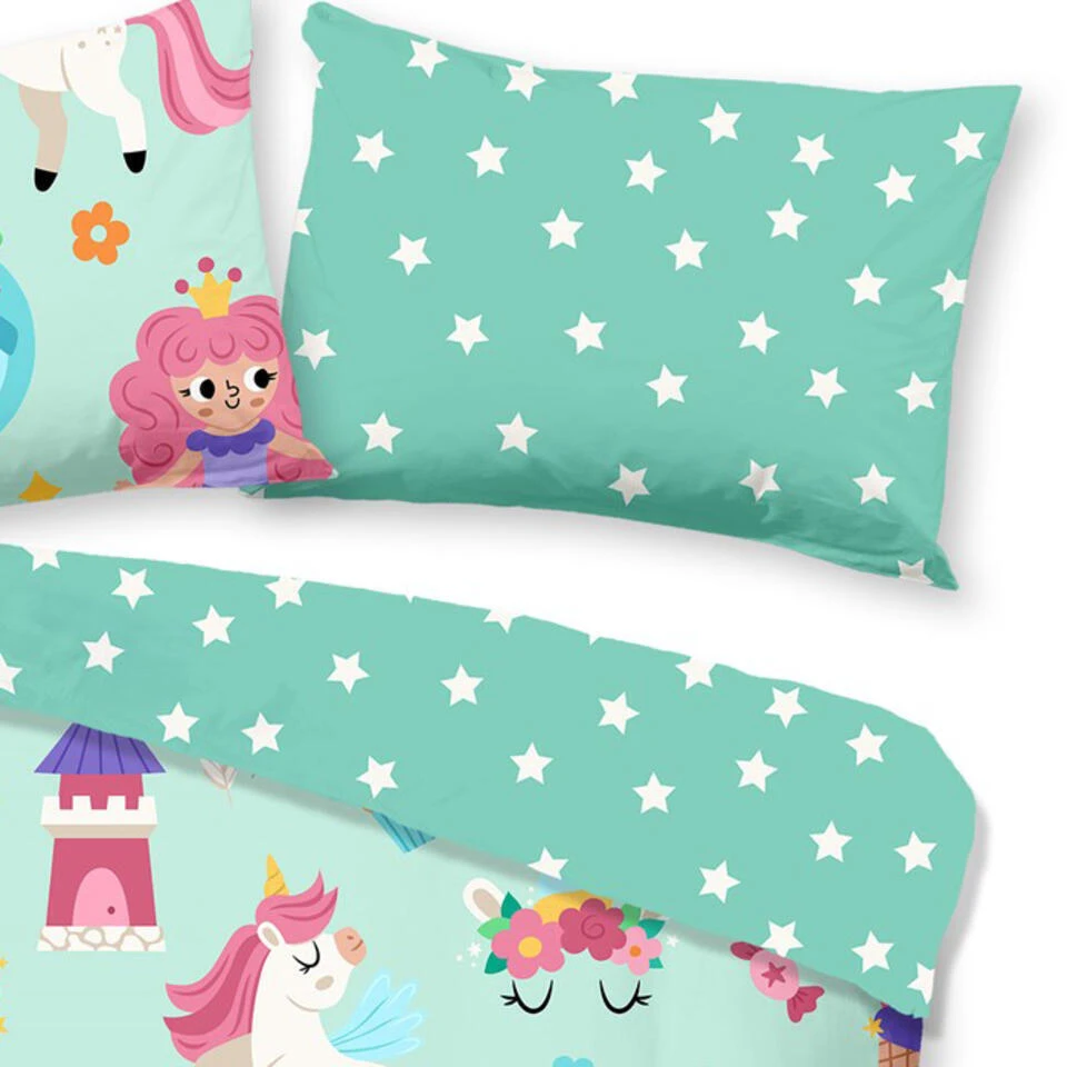 Good Morning Goodmorning Peuter Dekbedovertrek Magic Mint-Junior (120 X 150 Cm) 4 Good Morning Goodmorning Peuter Dekbedovertrek Magic Mint-Junior (120 X 150 Cm) - Afbeelding 2