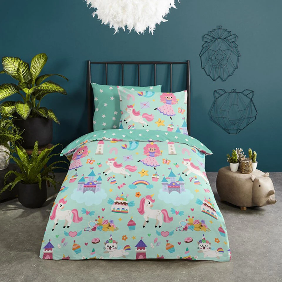 Good Morning Goodmorning Peuter Dekbedovertrek Magic Mint-Junior (120 X 150 Cm) 6 Good Morning Goodmorning Peuter Dekbedovertrek Magic Mint-Junior (120 X 150 Cm) - Afbeelding 4