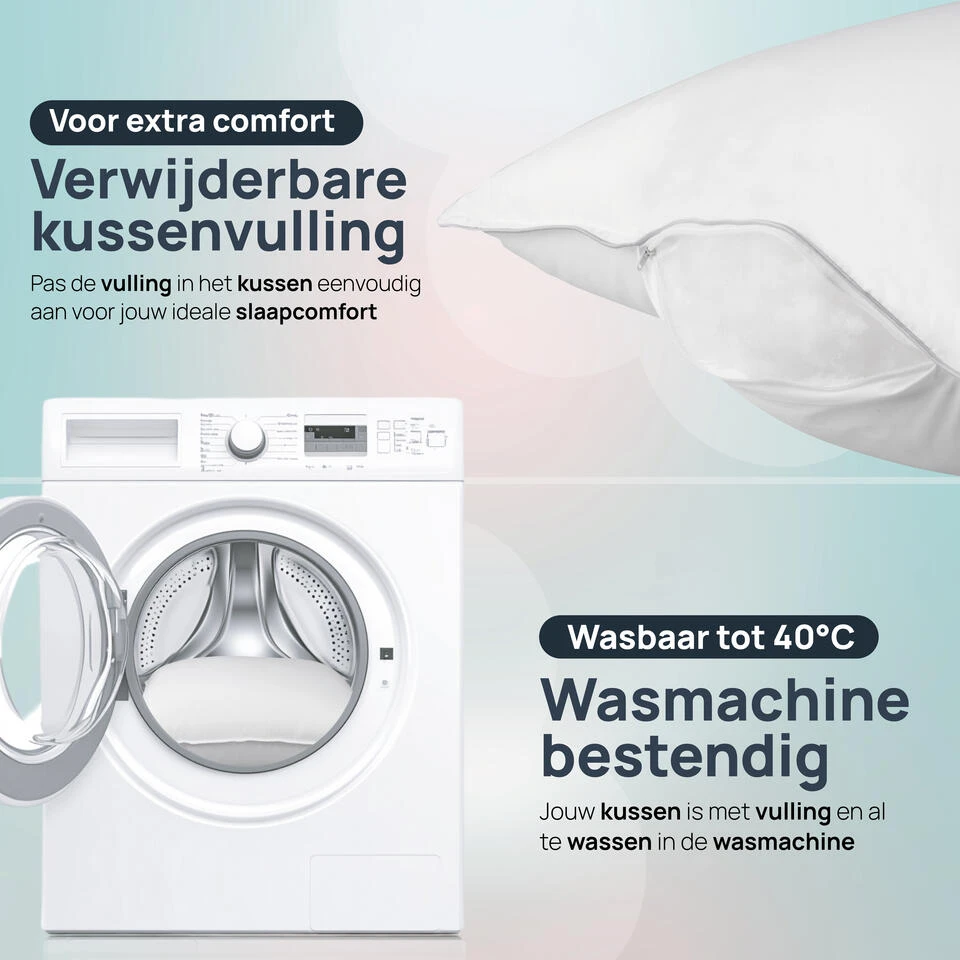 Troonz Hotel Hoofdkussen Portofino - Afmeting 60 X 70 Cm 5 Troonz Hotel Hoofdkussen Portofino - Afmeting 60 X 70 Cm - Afbeelding 3