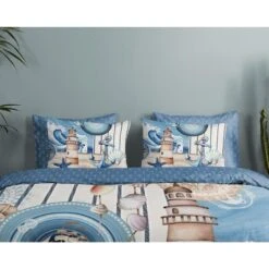 HIP Collectie Vuurtoren Dekbedovertrek Blauw-Lits-jumeaux (240 X 200/220 Cm) -Winkel Voor Premium Beddengoed dbb8779e425a4cbd9dd35a982e5526fa 1