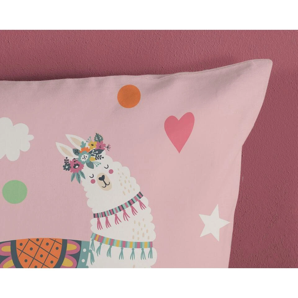 Pure Kinderdekbedovertrek "lama / Alpaca" - Roze - (140x200/220 Cm) - Microfiber 11 Pure Kinderdekbedovertrek "lama / Alpaca" - Roze - (140x200/220 Cm) - Microfiber - Afbeelding 9