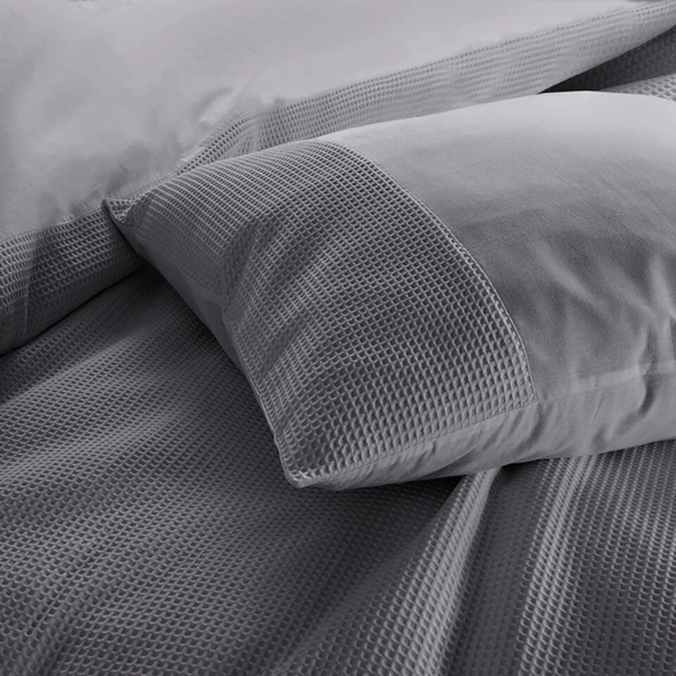 Zavelo DeLuxe Waffle Dekbedovertrek Antraciet-Lits-jumeaux (240 X 200/220 Cm) 9 Zavelo DeLuxe Waffle Dekbedovertrek Antraciet-Lits-jumeaux (240 X 200/220 Cm) - Afbeelding 7