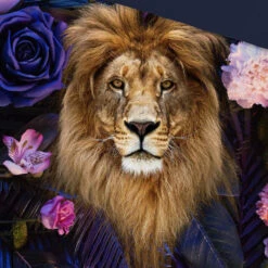 Pure Dekbedovertrek "leeuw Met Bloemen" - Multi - (200x200/220 Cm) - Microfiber -Winkel Voor Premium Beddengoed e025488873f34ad196da4a8c0f84c70d