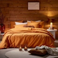 De Witte Lietaer Dekbedovertrek Laura Copper - 240 X 220 Cm - Katoen Flanel -Winkel Voor Premium Beddengoed fc004443bac849bebc14b9d60c0be96f