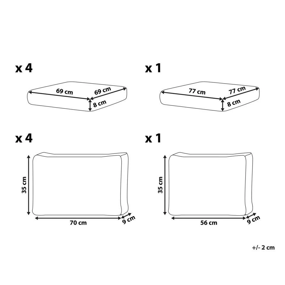 MESSINA - Kussenhoezen Set - Beige - Polyester 6 MESSINA - Kussenhoezen Set - Beige - Polyester - Afbeelding 4