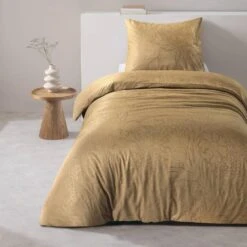 Dekbedovertrek Mason - Oker - 140x220 Cm -Winkel Voor Premium Beddengoed sf 31106704 9050