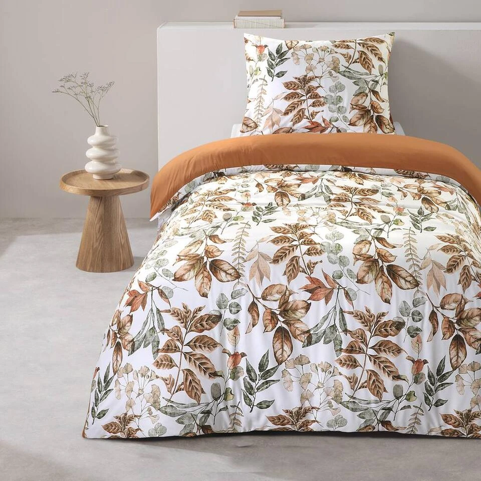 Dekbedovertrek Celina - Wit/terra - 140x220 Cm 5 Dekbedovertrek Celina - Wit/terra - 140x220 Cm - Afbeelding 3